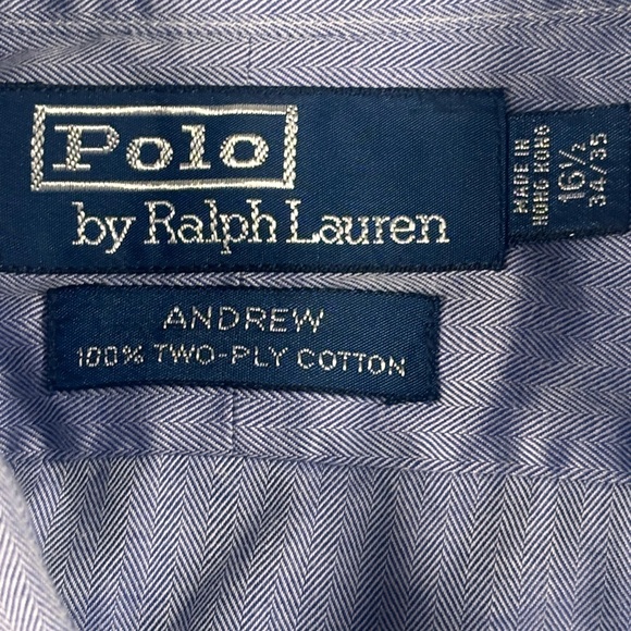 Vintage Ralph Lauren Andrew Light Blue Button Down Shirt VTG - Picture 5 of 10